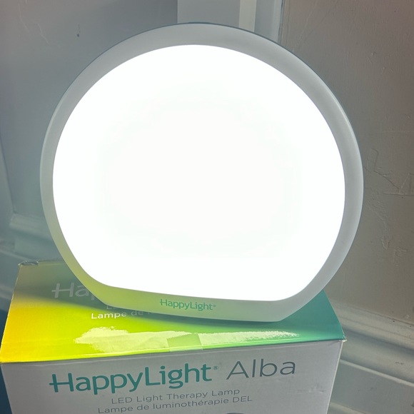 Verilux HappyLight Alba Round UV-Free LED Therapy Lamp Adjustable Brightness - Picture 8 of 9